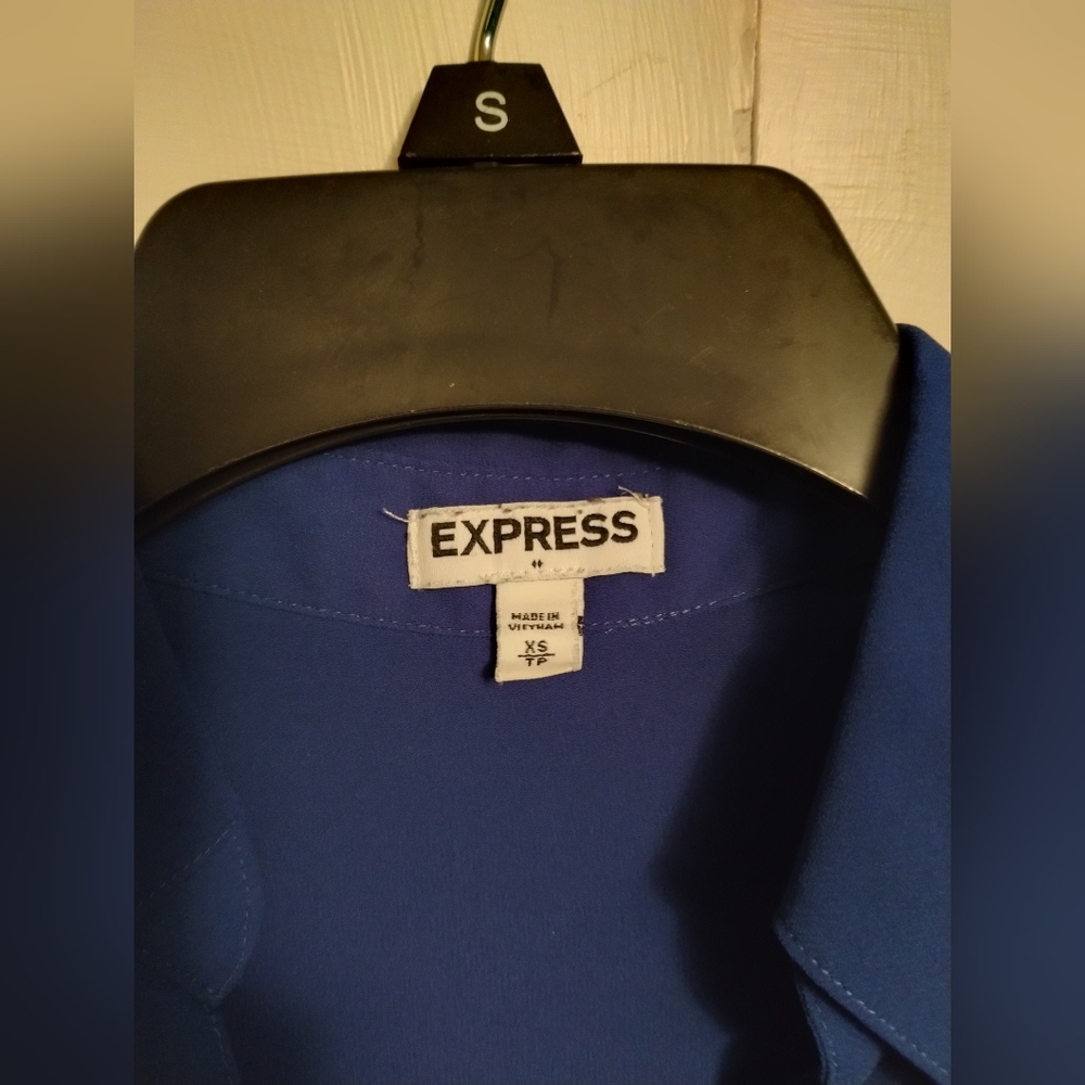 Express Blue Button Down - Picture 3 of 3